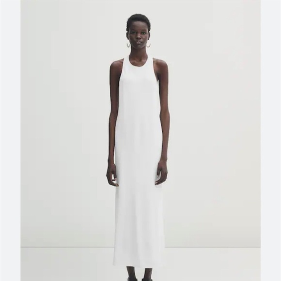 Massimo Dutti NWT cotton dress with ring cream - Picture 2 of 8